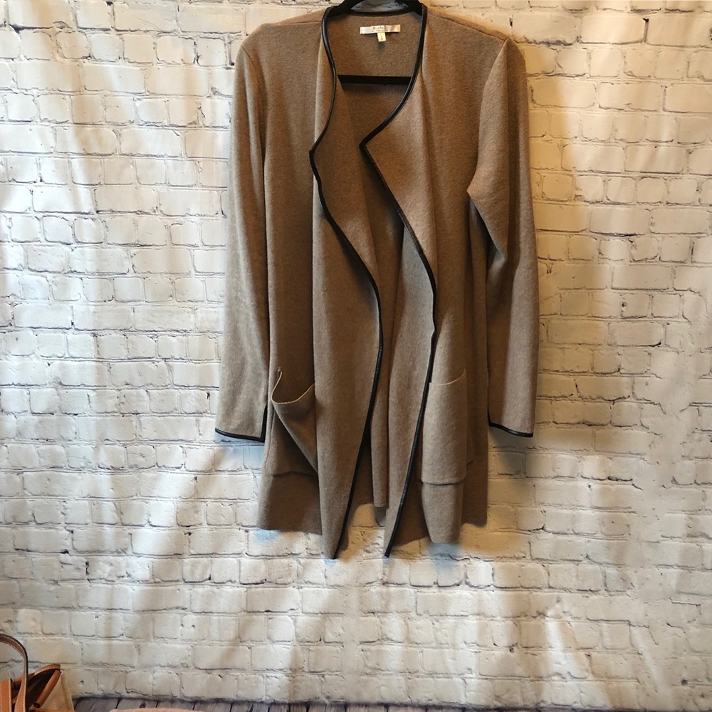 Women's Tan Open Front Sweater